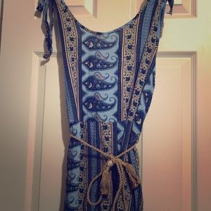 Urban Outfitters pattern blue dress